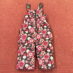 Snow pants Charming Floral Kids bib winter warm Overalls